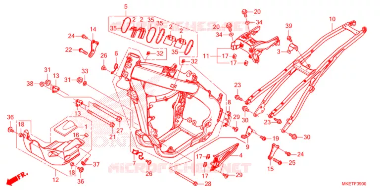 CADRE Honda MOTO 450 CRF 2021  CRF450RLM