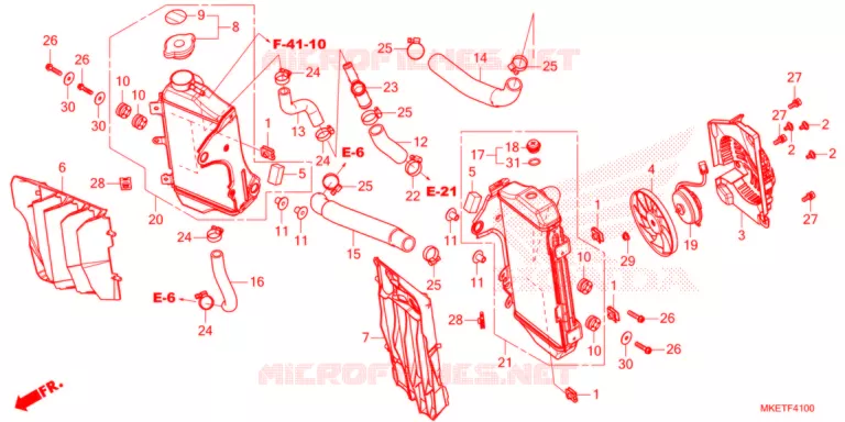 RADIATEUR Honda MOTO 450 CRF 2021  CRF450RLM