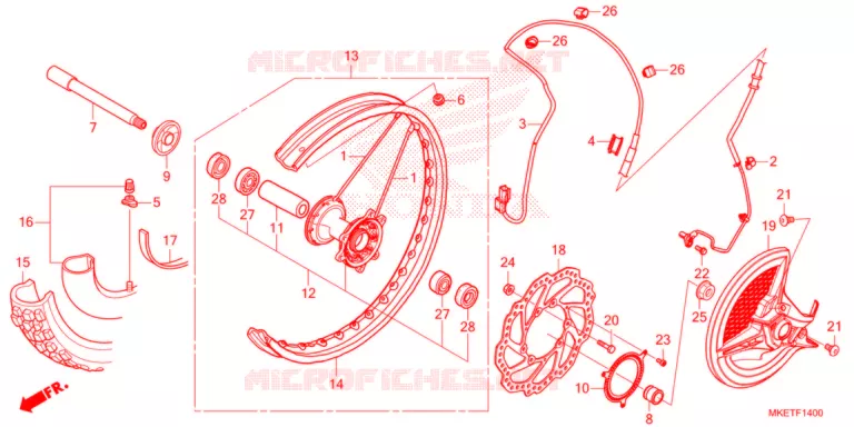 ROUE AVANT Honda MOTO 450 CRF 2021  CRF450RLM