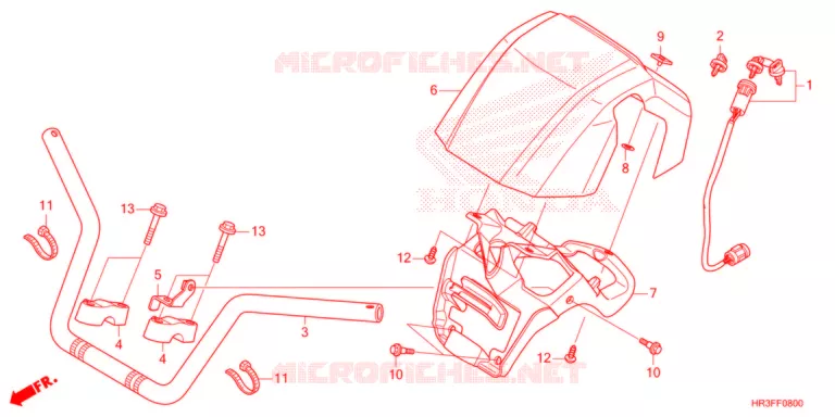 GUIDON Honda ATV 420 FOURTRAX 2021  TRX420TM1M