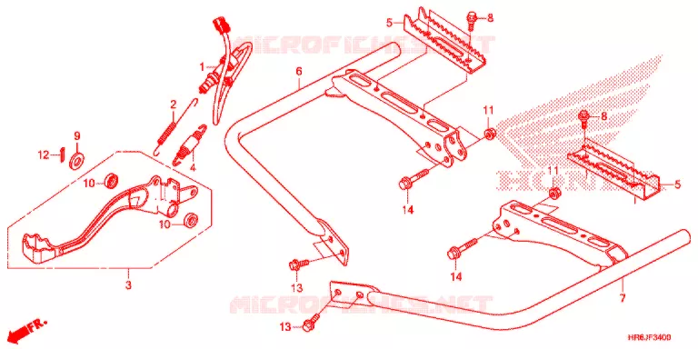 PEDALE - REPOSE PIED Honda ATV 520 FOURTRAX 2021  TRX520FA6M