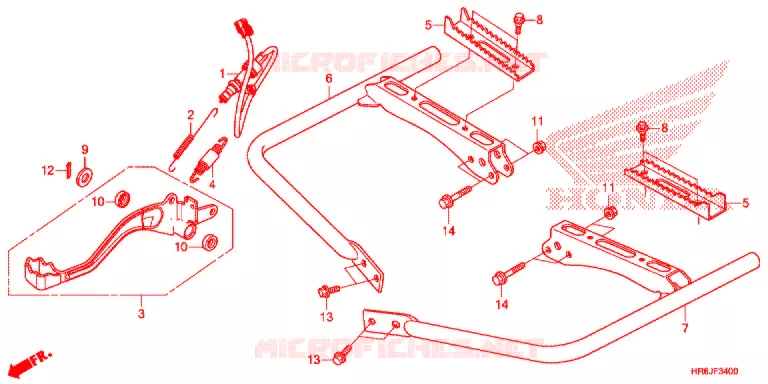 PEDALE - REPOSE PIED Honda ATV 520 FOURTRAX 2021  TRX520FA7M