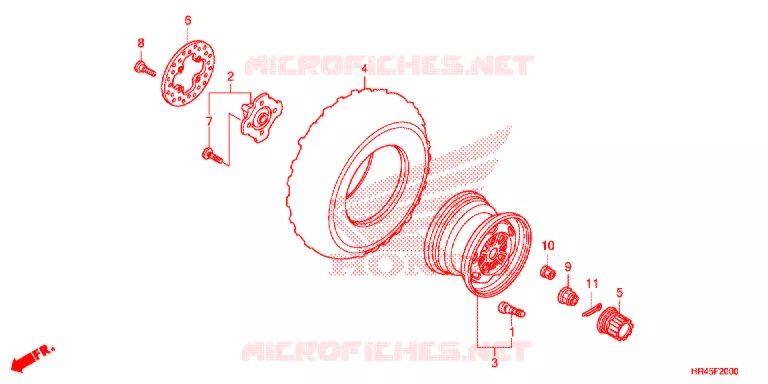 ROUE AVANT Honda ATV 520 FOURTRAX 2021  TRX520FM2M