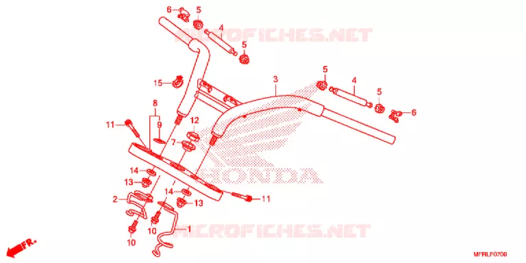 GUIDON - TE DE FOURCHE Honda MOTO 1300 VT 2020  VT1300CXAL