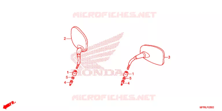RETROVISEUR Honda MOTO 1300 VT 2020  VT1300CXAL