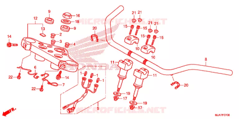 GUIDON Honda MOTO 750 SHADOW 2020  VT750CSL