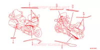 AUTOCOLLANTS pour Honda GL 1800 GOLD WING ABS RED de 2015