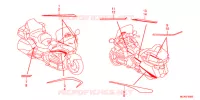 AUTOCOLLANTS pour Honda GL 1800 GOLD WING ABS RED de 2015