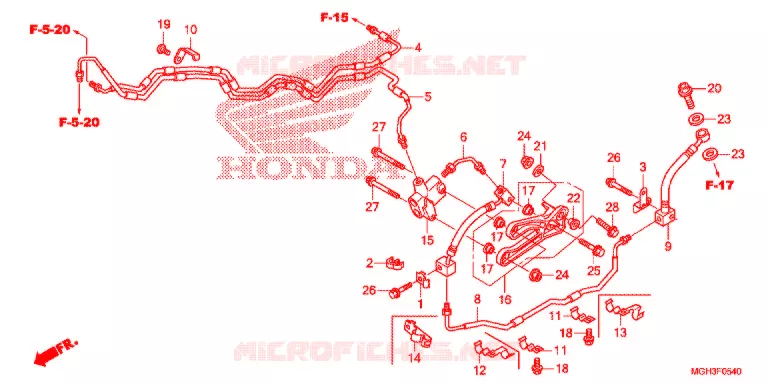 FLEXIBLE DE FREIN Honda MOTO 1200 CROSSTOURER 2012  VFR1200XDC
