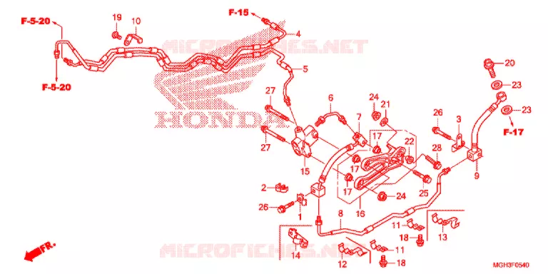 FLEXIBLE DE FREIN Honda MOTO 1200 CROSSTOURER 2013  VFR1200XDD