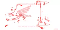 PEDALE pour Honda CROSSTOURER 1200 NOIR de 2013