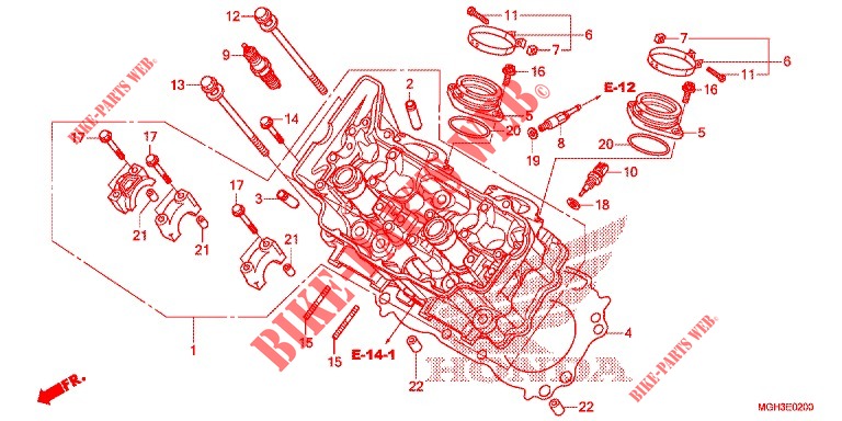 CULASSE (AVANT) pour Honda CROSSTOURER 1200 NOIR de 2013