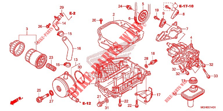 POMPE A HUILE (VFR1200XD/XDA/XDL/XDS) pour Honda CROSSTOURER 1200 DCT de 2014