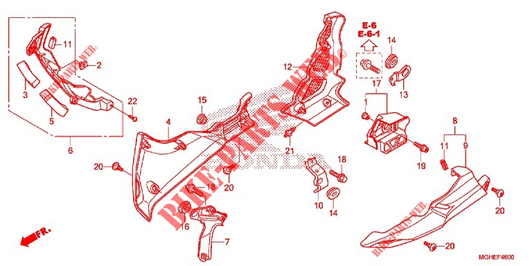 CARENAGES INFERIEUR pour Honda CROSSTOURER 1200 DL de 2014