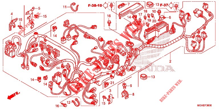 FAISCEAU DES FILS pour Honda CROSSTOURER 1200 DL de 2014