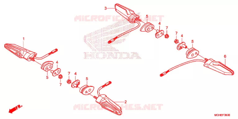 CLIGNOTANT Honda MOTO 1200 CROSSTOURER 2014  VFR1200XDLE