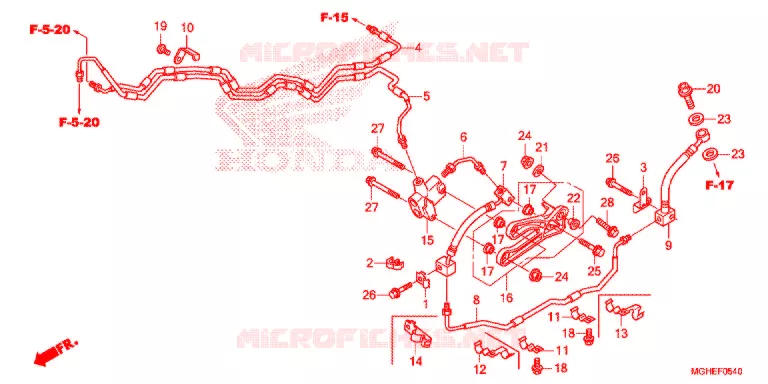 FLEXIBLE DE FREIN Honda MOTO 1200 CROSSTOURER 2014  VFR1200XDLE