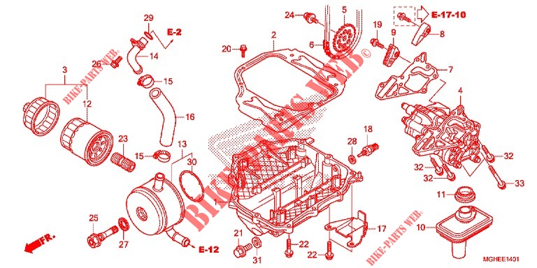 POMPE A HUILE (VFR1200XD/XDA/XDL/XDS) pour Honda CROSSTOURER 1200 S de 2014
