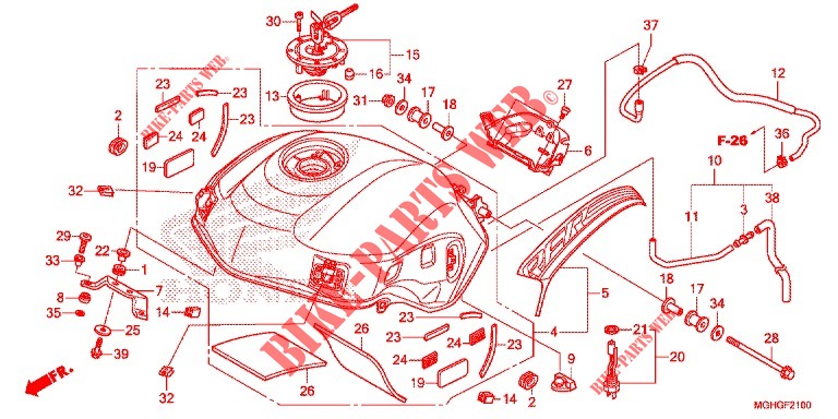 RESERVOIR A CARBURANT pour Honda CROSSTOURER 1200 DL de 2016