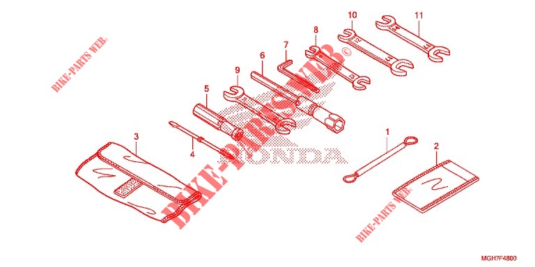 OUTIL pour Honda CROSSTOURER 1200 DCT ABS de 2015