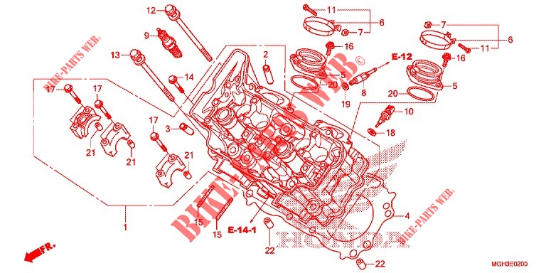 CULASSE (AVANT) pour Honda CROSSTOURER 1200 de 2012