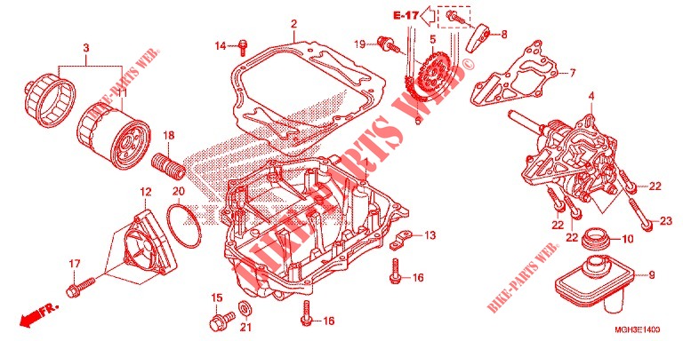 POMPE A HUILE  pour Honda CROSSTOURER 1200 de 2012