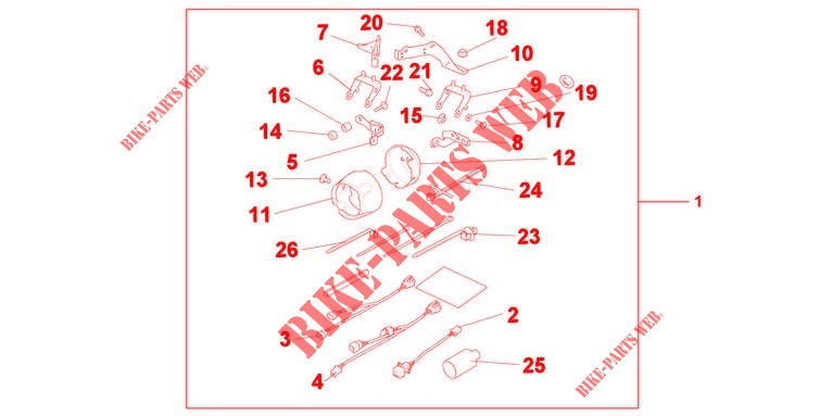 KIT DE FIXATION ANTIBROUILLARDS pour Honda CROSSTOURER 1200 de 2012