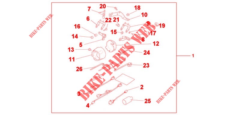 KIT DE FIXATION ANTIBROUILLARDS pour Honda CROSSTOURER 1200 de 2012