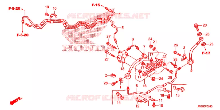 FLEXIBLE DE FREIN Honda MOTO 1200 CROSSTOURER 2012  VFR1200XC