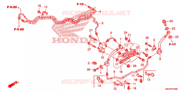 FLEXIBLE DE FREIN Honda MOTO 1200 CROSSTOURER 2012  VFR1200XC