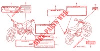 ETIQUETTE DE PRECAUTIONS pour Honda XR 600 R de 1994