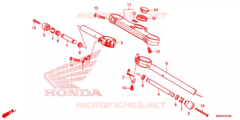 GUIDON - TE DE FOURCHE Honda MOTO 1000 CBR 2021  CBR1000SPM