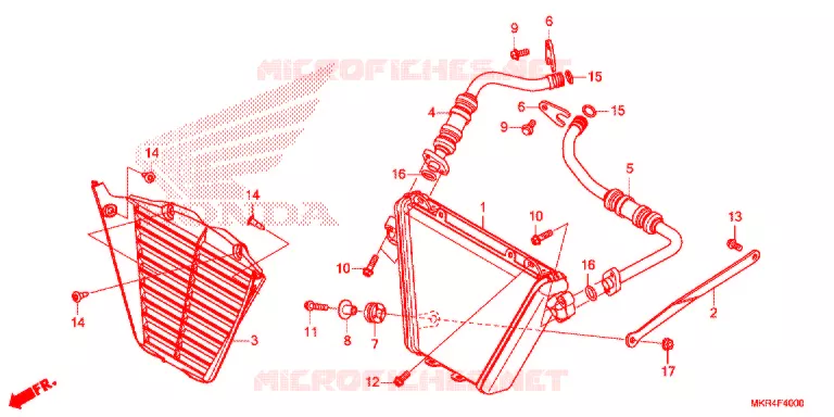 RADIATEUR D'HUILE Honda MOTO 1000 CBR 2021  CBR1000SPM