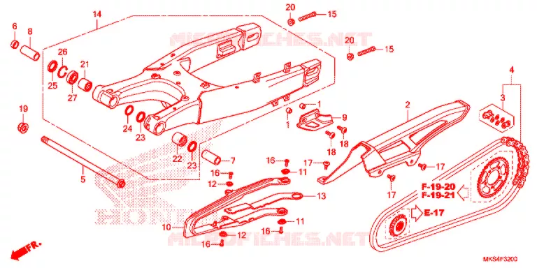BRAS OSCILLANT Honda MOTO 1100 AFRICA-TWIN 2021  CRF1100AM