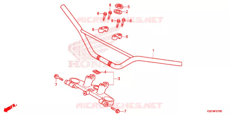 GUIDON - TE DE FOURCHE Honda MOTO 150 CRF 2021  CRF150RBM
