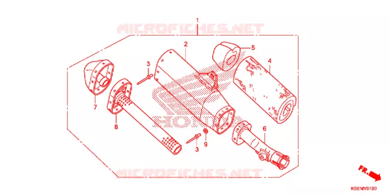 SILENCIEUX D'ECHAPPEMENT Honda MOTO 150 CRF 2021  CRF150RBM