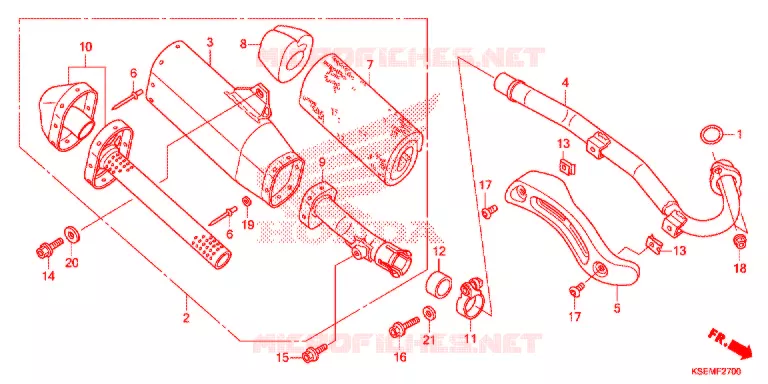 SILENCIEUX D'ECHAPPEMENT Honda MOTO 150 CRF 2021  CRF150RBM