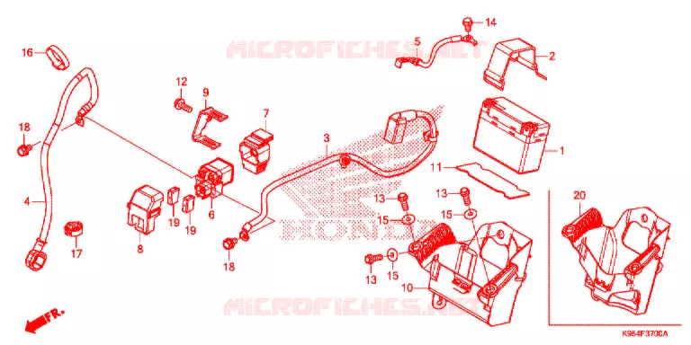 BATTERIE Honda MOTO 250 CRF 2021  CRF250RXM