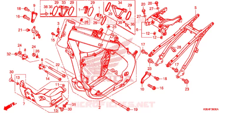 CADRE Honda MOTO 250 CRF 2021  CRF250RXM