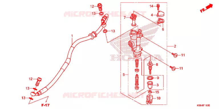 MAITRE CYLINDRE DE FREIN ARRIERE Honda MOTO 250 CRF 2021  CRF250RXM