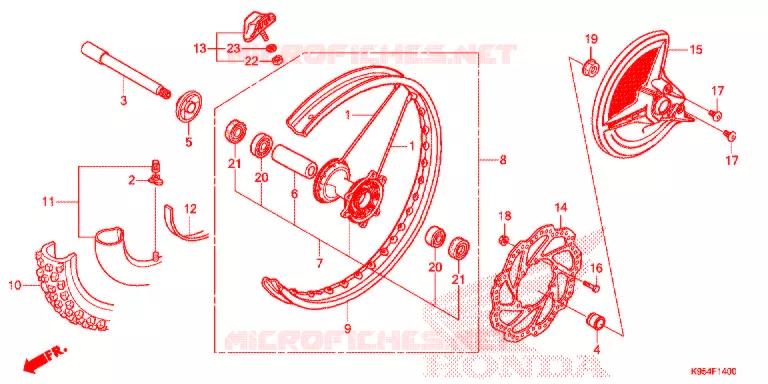 ROUE AVANT Honda MOTO 250 CRF 2021  CRF250RXM