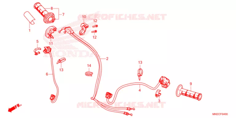 COMMODO - LEVIER - CABLE Honda MOTO 450 CRF 2021  CRF450RM