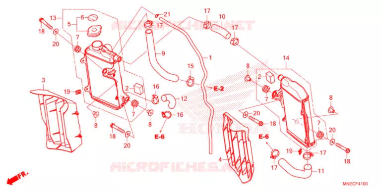 RADIATEUR Honda MOTO 450 CRF 2021  CRF450RM