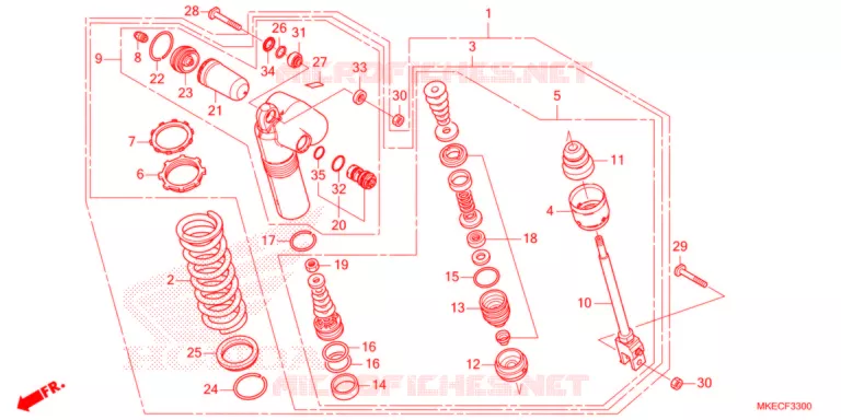 AMORTISSEUR ARRIERE Honda MOTO 450 CRF 2021  CRF450RWEM