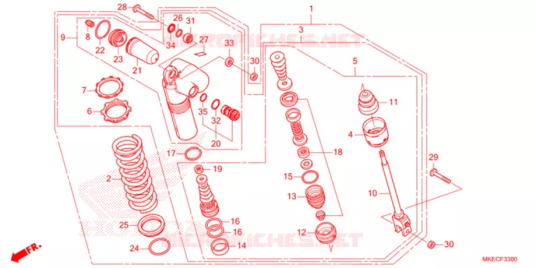 AMORTISSEUR ARRIERE Honda MOTO 450 CRF 2021  CRF450RXM