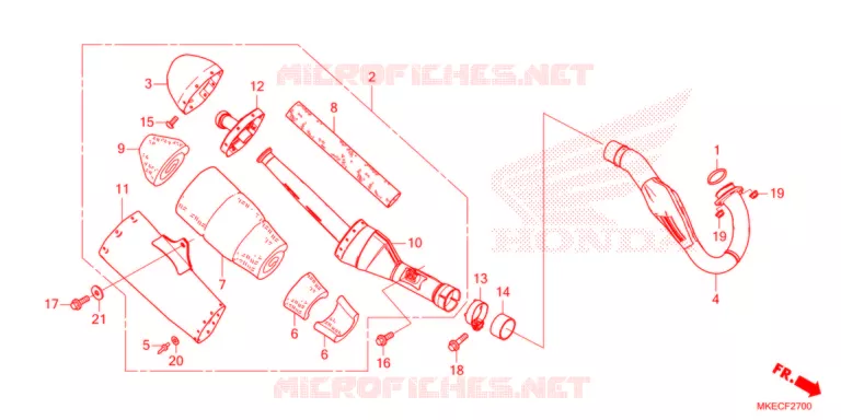 SILENCIEUX D'ECHAPPEMENT Honda MOTO 450 CRF 2021  CRF450RXM