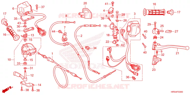 COMMODO - LEVIER - CABLE Honda ATV 520 FOURTRAX 2021  TRX520FM6M