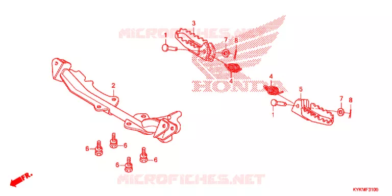 REPOSE PIED Honda MOTO 110 CRF 2021  CRF110FM