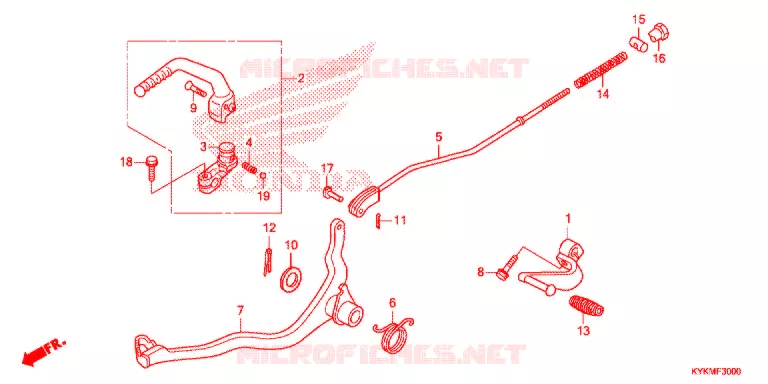 PEDALE - KICK Honda MOTO 110 CRF 2021  CRF110FM