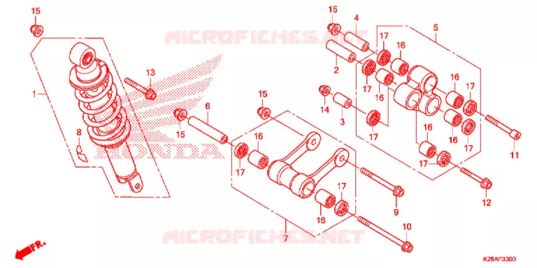 AMORTISSEUR ARRIERE Honda MOTO 125 CRF 2021  CRF125FM